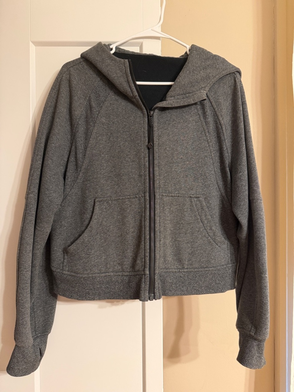 Lululemon Grey Zip-Up Hooded Sweatshirt